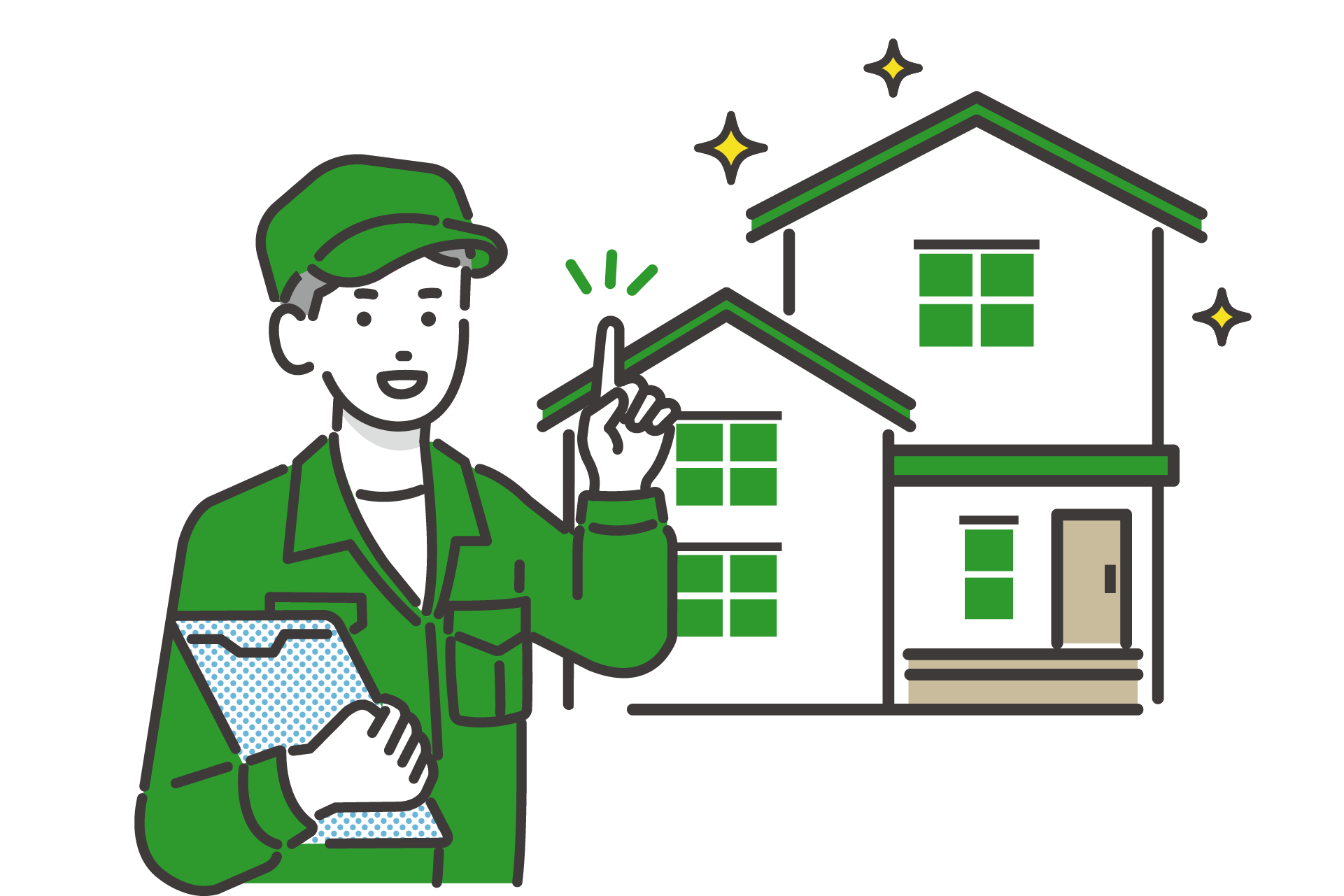 迅速な対応と アフターサポート！のイメージイラスト